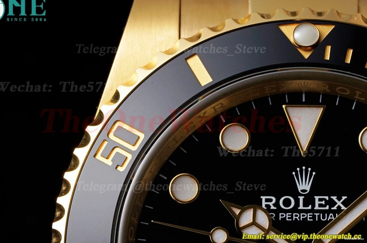 Black YG Clean 40mm Dot YG 116618LN VS3135 Submariner 0112